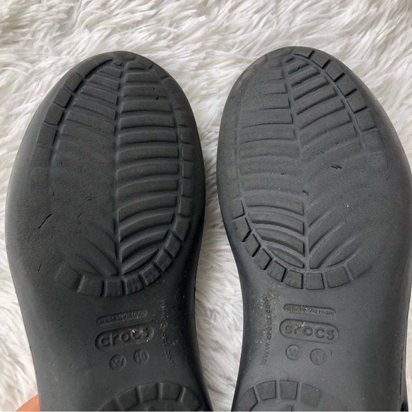 CROCS • Womens Comfort Shoe Kadee Slip On Ballet Flat in Black/ Size 10 - Picture 5 of 14